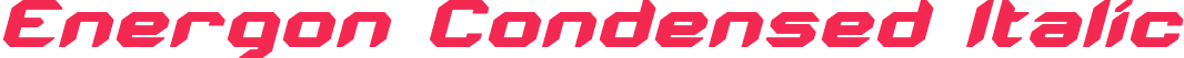 Energon Condensed Italic